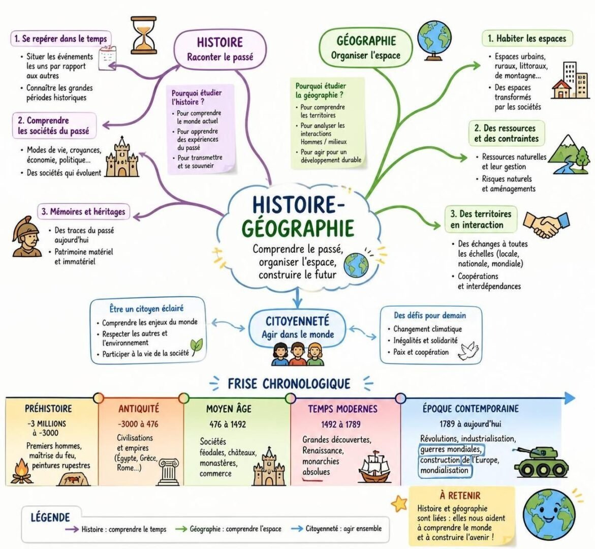 Histoire-géo: comment apprendre sans se noyer dans les dates (méthode schéma) 1 découvrez comment apprendre l'histoire-géographie efficacement grâce à la méthode du schéma, pour retenir les dates sans stress ni confusion.